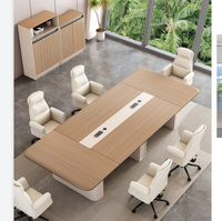 Table et chaise de bureau exécutif modernes et durables en bois avec rangement mural pour usage domestique/commercial