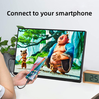Vente en gros de moniteur portable 18.5 "Double prise aveugle 100% SRGB HDR FreeSync Type-C BOE IPS Panel 1080P Affichage de voyage