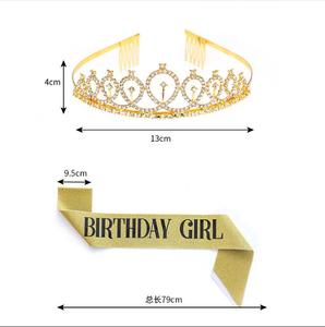 Conjunto de Banda y Tiara de <span class=keywords><strong>Cumpleaños</strong></span> con Pedrería, Banda Brillante para <span class=keywords><strong>Cumpleaños</strong></span>, Artículos para Fiestas de <span class=keywords><strong>Cumpleaños</strong></span> - Product Image 2
