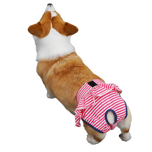 Culottes menstruelles pour chien femelle, en coton rayé, respirantes, pour chiens de petite et moyenne taille - Product Image 5