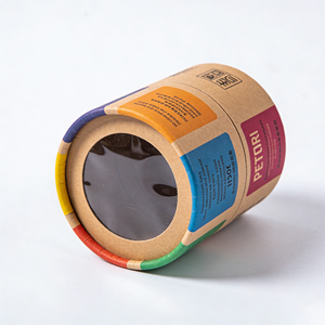 Biodegradable <b>Round</b> Cardboard Cylinder Tube With Clear Window Custom Size Paper Packaging For Gift Retail Display - Product Image 5