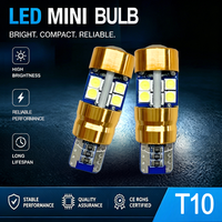 Bombilla LED T10 para Interior de Coche, CANBUS Súper Brillante, 5730SMD, 2 Leds, DC12V, 7000-8000K, Aluminio, Universal para Coche