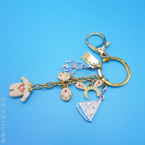 Zinc Alloy Keychain Cartoon Drip Pendant Metal <b>Bag</b> Charm Fashionable Gift <b>Accessory</b> - Product Image 2