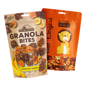 Bolsas <span class=keywords><strong>de</strong></span> Mylar con Ventana Transparente para Almacenamiento <span class=keywords><strong>de</strong></span> Granola, <span class=keywords><strong>Avena</strong></span>, Frutos Secos y Snacks, Bolsa con Cierre Hermético Resellable y Termosellable - Product Image 1