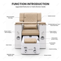 Fauteuils de pédicure de luxe pour salon de manucure, avec spa pour les pieds, bain à remous électrique, vibration réglable et massage