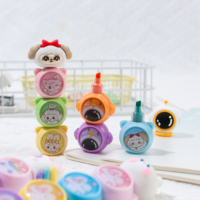 Ensemble de marqueurs magiques de dessin animé pour enfants Stylos en plastique à base d'eau à séchage rapide pour la peinture et le dessin