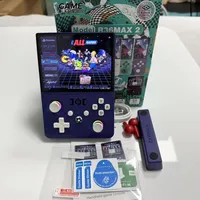 Console de jeu portable rétro R36 Max2, système Linux, écran IPS 4,5 pouces 1280x720, 64G/128G, lecteur portable USB sans écran tactile, jeux