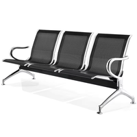 Chaise d'attente publique en gros, banc d'hôpital 3 places en aluminium pour écoles, centres commerciaux, cliniques, aéroports