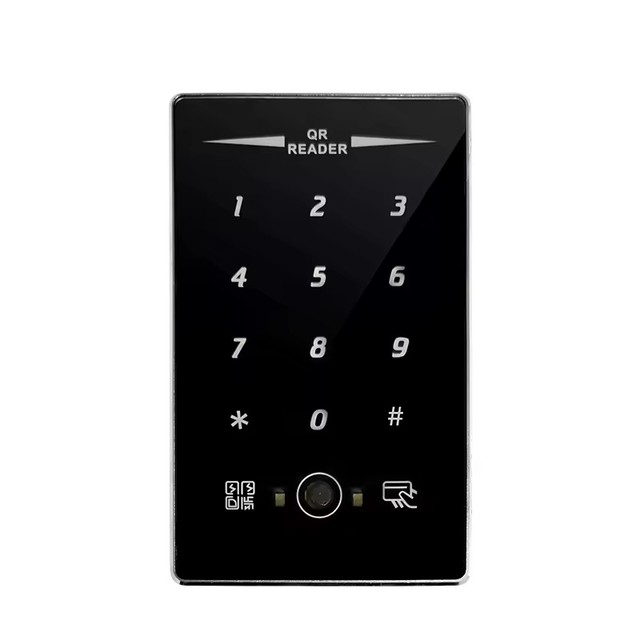 Outdoor IP68 Waterproof Metal Touch Keypad 125Khz/13.56mhz RS232/485 RFID Dynamic QR Code Scanner Access Control Reader