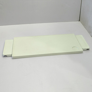 Plateau repas pour personnes âgées alitées, en ABS blanc, taille personnalisable, avec porte-gobelet - Product Image 1