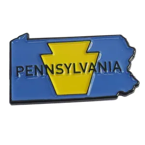 Pennsylvania Keystone State Edition Forme de l'état de l'épinglette en émail de Pennsylvanie
