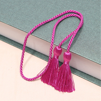 E-magic Factory Vente en gros Ventes chaudes Haute qualité 100% polyester 54CM Cordon torsadé en satin avec pompons Options multicolores