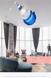 Suspension moderne pour salon et maison Grande suspension en acrylique de luxe pour villa, hôtel, hall, salle de banquet - Product Image 5