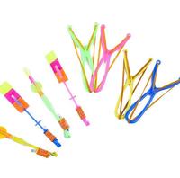 Boyid Jouet volant rotatif d'extérieur de Noël, fusée lumineuse LED clignotante, hélicoptère élastique à catapulte, flèche, cadeau pour enfants