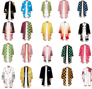 All'ingrosso Demoned Slayer Cosplay <span class=keywords><strong>Anime</strong></span> giapponese mantello fantasma Kimono periferiche Agatsuma <span class=keywords><strong>Zenitsu</strong></span> per adulti e bambini - Product Image 4