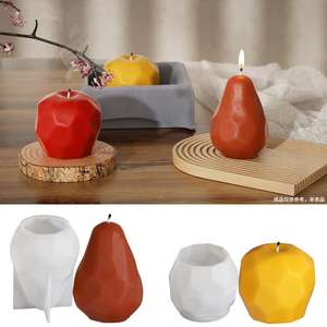 แม่พิม<span class=keywords><strong>พ</strong></span>์ซิลิโคนสำหรับทำเทียนลูกแพร์ทำจากแอป<span class=keywords><strong>เปิ้</strong></span><span class=keywords><strong>ล</strong></span>ทำจากเรซินยิปซั่มน้ำมันหอมระเหยใช้ใน M42955 - Product Image 1