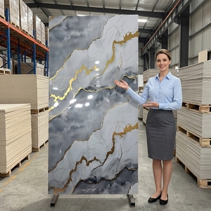 Hoja de mármol de PVC UV impermeable de alto brillo para <span class=keywords><strong>diseño</strong></span> de <span class=keywords><strong>interiores</strong></span> - Product Image 1