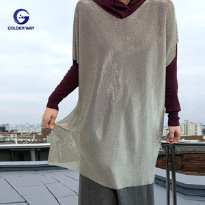 Conception personnalisée en acier inoxydable argenté cotte de mailles ensemble de vêtements de boucher chemise de sécurité robe blindée en chaîne - Product Image 1