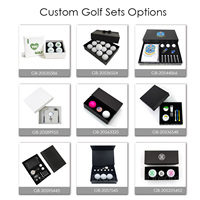 Coffret cadeau d'accessoires de golf en carton premium, kit de golf portable avec 3 balles de golf, 1 serviette et outil de réparation de divots magnétique