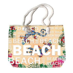 Logo personnalisé Grand sac de plage en toile Souvenir touristique Tenerife <span class=keywords><strong>Canaries</strong></span> Majorque Sac fourre-tout - Product Image 4