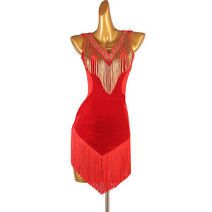 Vestido de Baile Latino con Cuentas de Alta Gama 2026, Estiliza y Favorece la Figura, Ideal para Competiciones; Nuevo Vestido de <span class=keywords><strong>Rumba</strong></span> - Product Image 4