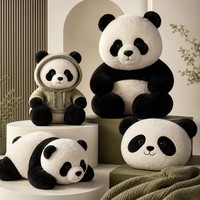 Peluche Panda OEM style simple avec coussin à capuche, animal en peluche de formes variées