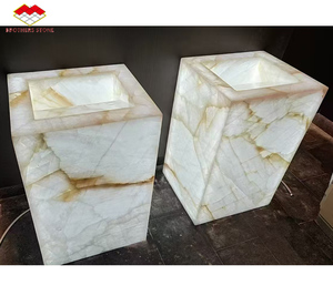 Tavolo da caffè fotoelettrico a LED in <span class=keywords><strong>marmo</strong></span> di cristallo traslucido isola <span class=keywords><strong>cucina</strong></span> dell'era glaciale retroilluminazione in <span class=keywords><strong>marmo</strong></span> <span class=keywords><strong>bianco</strong></span> per tavolino - Product Image 6