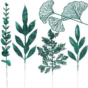 Decoraciones de Hojas con Purpurina Navideña, Tamaño Personalizado, Plástico, para Exteriores, Bodas, Decoración del Hogar - Product Image 5