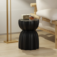 Table d'appoint ronde en ciment Wabi Sabi, ensemble de meubles de salon, table basse moderne d'appoint, table d'appoint extérieure nordique de luxe pour salon