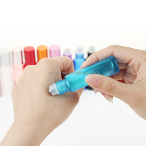 Fancy 10ml Rollo cosmético de vidrio transparente en botellas Difusor Aceite esencial Perfume Botellas de rodillo de vidrio de acero - Product Image 5