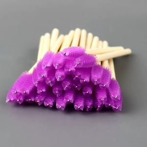 Kit de 50 brosses à cils en spirale avec manche en bois, poils en nylon, applicateurs de mascara, brosses de toilettage pour sourcils et extensions de cils - Product Image 4