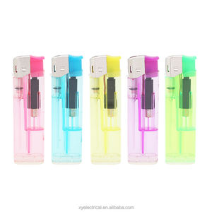 Briquet électrique à gaz butane réglable en matière plastique transparente, briquet <span class=keywords><strong>pas</strong></span> <span class=keywords><strong>cher</strong></span> pour cigare - Product Image 1