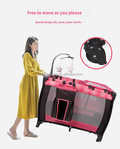 Lit de jeu multifonctionnel et mobile pour bébé, table à langer pliable et portable, berceau pour bébé - Vente en gros - Product Image 2