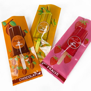 Sacs personnalisés imprimés scellés au dos pour barres glacées, emballage souple anti-givre pour aliments surgelés, vente en gros - Product Image 2