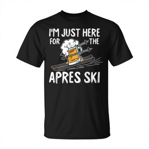 T-shirt Apres Ski Skier pour les sports d'hiver et le ski - Product Image 2