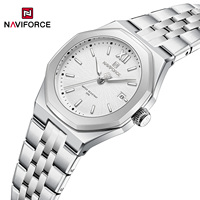 NAVIFORCE Nouvelle montre 5078 pour femme, étanche, lumineuse, bracelet en acier inoxydable, montre à quartz pour femmes, montre féminine Reloj