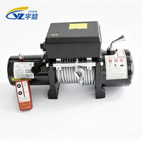 Winch Listrik Kustom dengan Kontrol Nirkabel, Kabel Baja Beban Berat, Winch Penyelamat Offroad