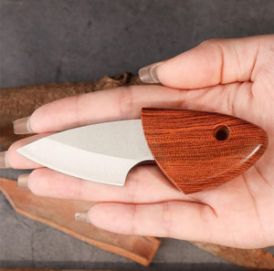 Pocket Fruit <b>Fish</b> Shape <b>Knife</b> With Wooden Handle Mini Fat Dolphin <b>Knife</b> - Product Image 6