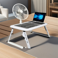 Support pour ordinateur portable multi-angle portable en ABS, pliable et réglable, table pour ordinateur portable pliable avec ventilateur pour la maison, le bureau ou l'école