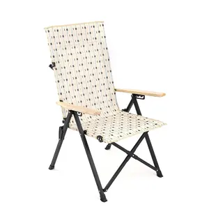 Customized Adjustable Reclining Folding Camping Fishing Chair With Cup holder