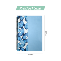 Cuaderno Espiral con Tapa Abatible y Logotipo Personalizado, Encuadernado con Espiral, Hojas Sueltas de PP, 50 Hojas, Impresión Interior Personalizada, Agenda para Oficina y Escuela