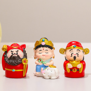 Ornement de bureau créatif en résine, représentant les huit divinités gardiennes du Zodiaque, Zhong Kui, ensemble multi-pièces pour le salon, pour le Nouvel An chinois - Product Image 4