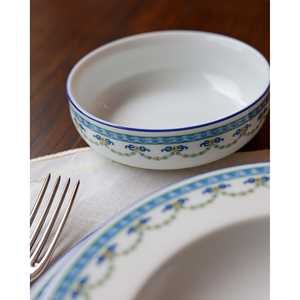 Service de table en porcelaine écologique Richard Ginori Elena Manuela, 12 pièces, décoré, assiettes dorées en relief, pour usage domestique et hôtelier - Product Image 4