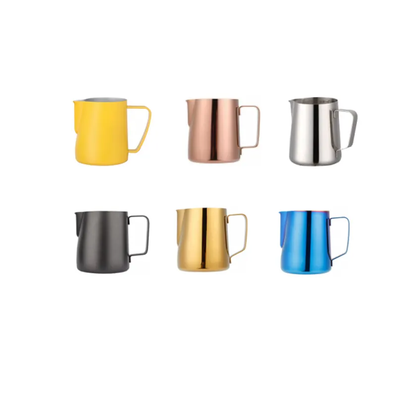 Blue Stainless Steel Milk Frothing Pitcher Espresso Coffee Barista Craft Latte Cup Cappuccino Milk Jug Cream Frother Pitcher Mak