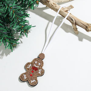 בוהמיאן חג החרוזים תיק קמעות זנגביל איש גרב חייל שלג איילים איילים נשים 'זרעים עבודת יד חרוז חג - Product Image 5