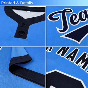 Harga terbaik disesuaikan Logo pakaian olahraga sublimasi 100% kain poliester Jersey bisbol - Product Image 4