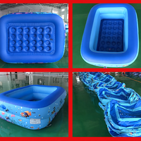 Kolam Renang Tiup Ramah Lingkungan PVC Persegi 110cm-210cm untuk Usia 3-6 Tahun Model LC-YC Buatan Huizhou