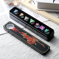 Jeu de dés à noyau liquide en résine à tranchant fait à la main D & D D4 D6 D8 D10 D100 D12 D20 pour Donjons et Dragons