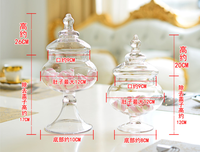 Bouteille en verre transparente de grande taille pour bonbons, buffet de bonbons, présentoir élégant, pot de rangement pour bonbons, pot de rangement pour bonbons pour la décoration de la maison