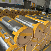 Ruban adhésif en aluminium de 1216 mm x 1000 m, vente en gros d'usine, et rouleau géant de ruban adhésif en aluminium avec adhésif thermique en caoutchouc
